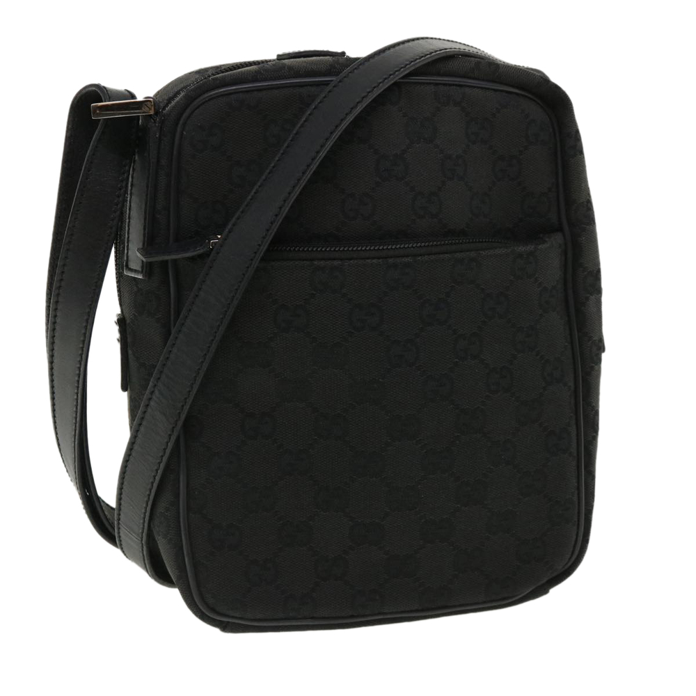 Gucci Gg Canvas Shoulder Bag Canvas Black 03136 Auth … Gem